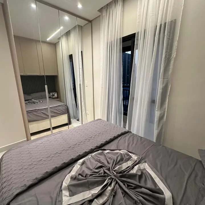 Cama de casal na suíte